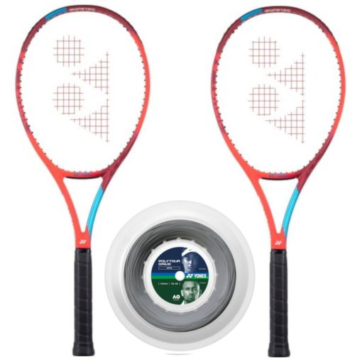 Yonex VCORE 100 300 Tango Red x 2 + Yonex Poly Tour Drive 200 mm